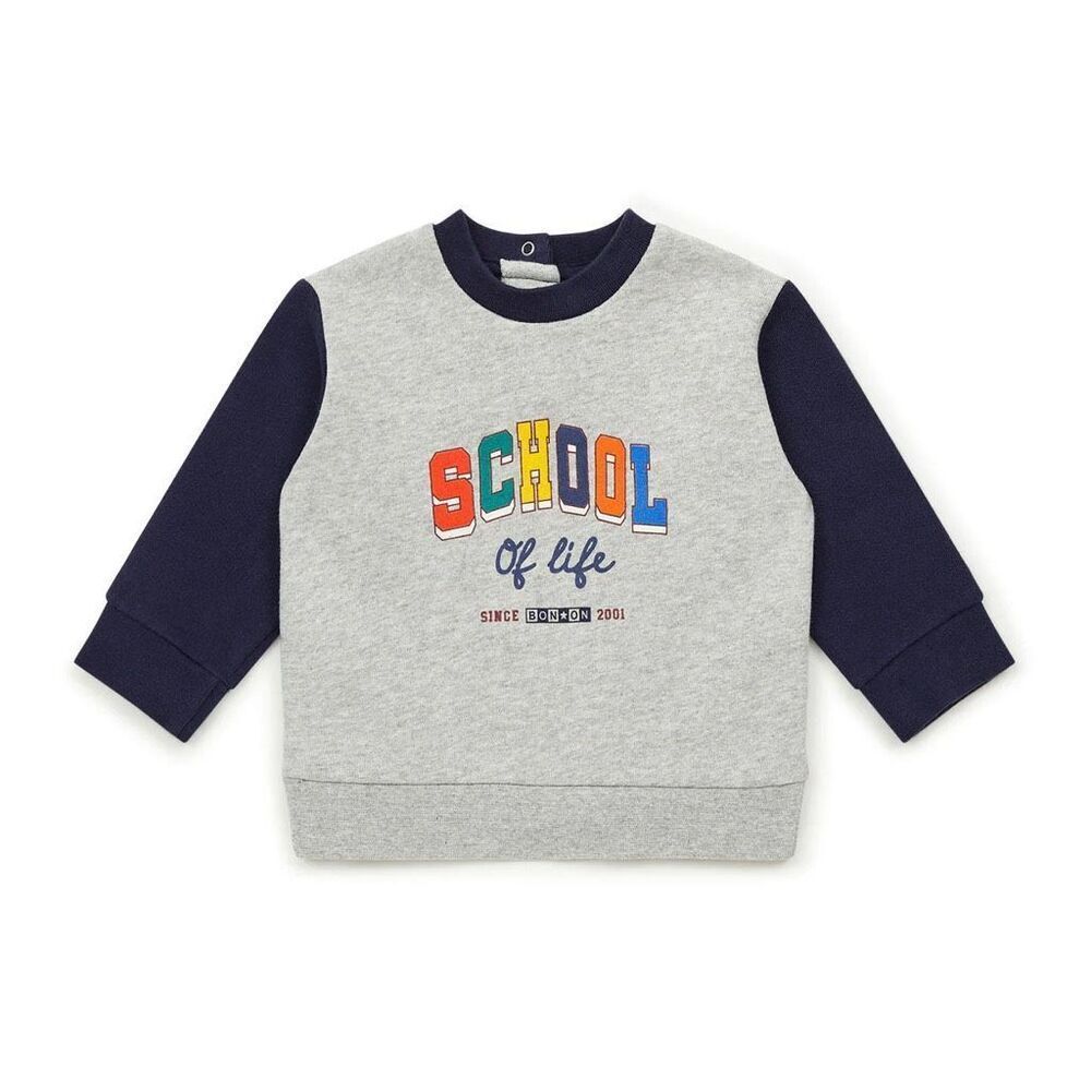 NWT BONTON Grey School Baby Sweatshirt